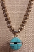 Double-Sided Pendant with Silver Bead Necklace - 1039-NL