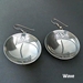 Sterling silver Mimbres earrings, bowl style, Wave design.