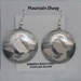 Sterling silver Mimbres Earrings, 1 1/2 inch size, dome style, wires-Mountain sheep design