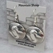 Sterling silver Mimbres Earrings, 1 inch size, dome style, wires-Mountain Sheep design