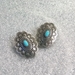 Earrings with Turquoise, post or clip-on - ER310TQ