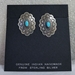 Earrings with Turquoise, post or clip-on - ER310TQ