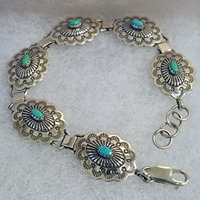 Link Bracelet with Turquoise 