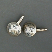 Cufflinks-3/4" size cufflinks, accessories, , sterling, silver, Mimbres, American, USA, wholesale