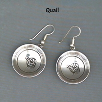 Earring-1" dish earrings, sterling, silver, wholesale, Mimbres, MadeInUSA