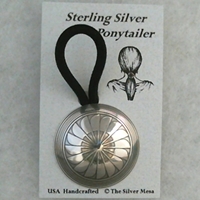 Ponytailer-1 1/2" size hair, accessories, ponytail, sterling, silver, Mimbres, American, USA, wholesale