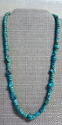 Turquoise Nugget and Heishi Necklace 