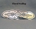 Large oval sterling silver barrette, Floral Scallop design, by The Silver Mesa.