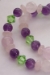 Rose Quartz and Amethyst Stretch Bangle Bracelet - BRS774X