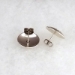 Back view of sterling silver Mimbres post earrings, 1/2 inch size.