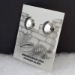 Sterling silver Mimbres post earrings, 1/2 inch size, Border design.