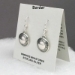 Sterling silver Mimbres Earrings, 1/2 inch size, dome style, wires-Border design