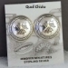 Sterling silver Mimbres post/clip earrings, 1 inch size, Quail Chicks design.