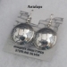 Sterling silver Mimbres Earrings, 1 inch size, dome style, wires-Antelope design