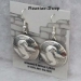 Sterling silver Mimbres Earrings, 1 inch size, dome style, wires-Mountain Sheep design