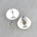 Back view of sterling silver Mimbres post earrings, 3/4 inch size.