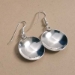 Sterling silver Mimbres earrings with wires-back view.