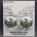 Sterling silver Mimbres earrings, Quail Chicks design, with wires.