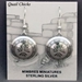 Sterling silver Mimbres earrings, Quail Chicks design, with wires.
