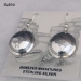 Sterling silver Mimbres earrings, Rabbit design, with wires.