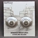 Sterling silver Mimbres earrings, Sun Flower design, with wires.