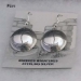 Sterling silver Mimbres earrings, Wave design, with wires.