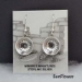 Sterling silver Mimbres earrings, bowl style, Sunflower design.