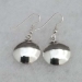 Back view of Mimbres bowl style sterling silver earrings.