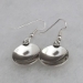 Sterling silver Mimbres earrings, back view.