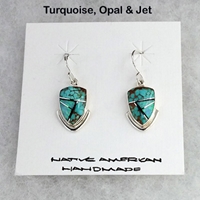 Earrings-Turquoise Inlay 