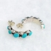 Earrings-Turquoise Half-hoops - 949Z-T
