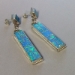 Earrings-Zuni Opal Inlay - 827-70