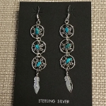 Earrings-Dream Catcher, triple 