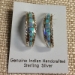 Earrings-Opal Inlay Half Hoops - 397VX