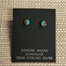 Earrings-Turquoise/Coral posts - 1237RD-TC