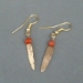 Earrings-Golden Feathers - 113-C