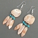 Earrings-Pink Shell Feathers - 926X-PK