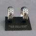 Front view-Sterling silver post hoop earrings, Butterfly design, by The Silver Mesa.