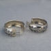 Inside view-Sterling silver post hoop earrings, Butterfly design, by The Silver Mesa.
