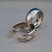 Inside view-Sterling silver post hoop earrings, Diamond Back design, by The Silver Mesa.