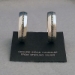 Front view-Sterling silver post hoop earrings, Single Twist design, by The Silver Mesa.