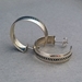 Inside view-Sterling silver post hoop earrings, Single Twist design, by The Silver Mesa.