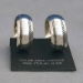 Front view-Sterling silver post hoop earrings with The Silver Mesa's Double Twist design.