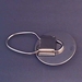 Sterling silver keyring back view, closed.