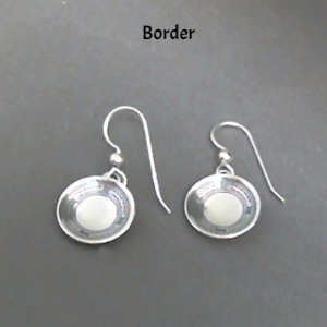 Sterling silver Mimbres earrings, Dish style, by The Silver Mesa