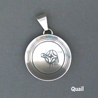 Pendant-1" dish pendant, pendants, sterling, silver, wholesale, American, USA