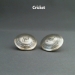 Sterling silver Mimbres Cricket earrings, post style.