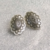 Earrings, post or clip-on earring, clip, clipon, clip-on, sterling, silver, USA