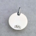 Back view-Sterling silver Mimbres pendant, 3/4 inch diameter.