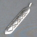 Sterling silver strip pendant with The Silver Mesa's hand stamped Diamond Back design.